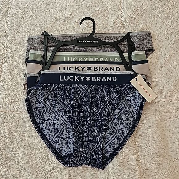NWT LUCKY BRAND 4 pack bandana jacquard seamless panties Size XL - Picture 4 of 8